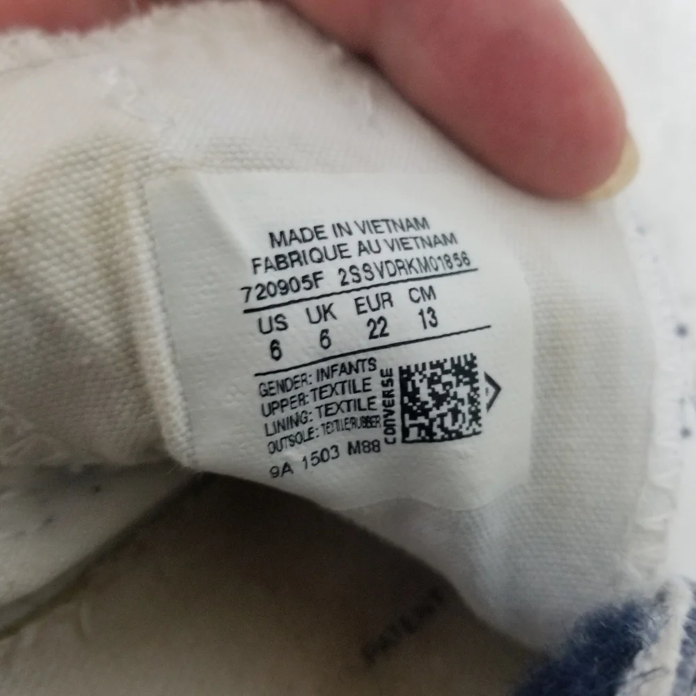 Converse All Star Blue no tie sneakers